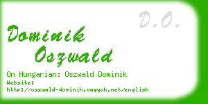 dominik oszwald business card